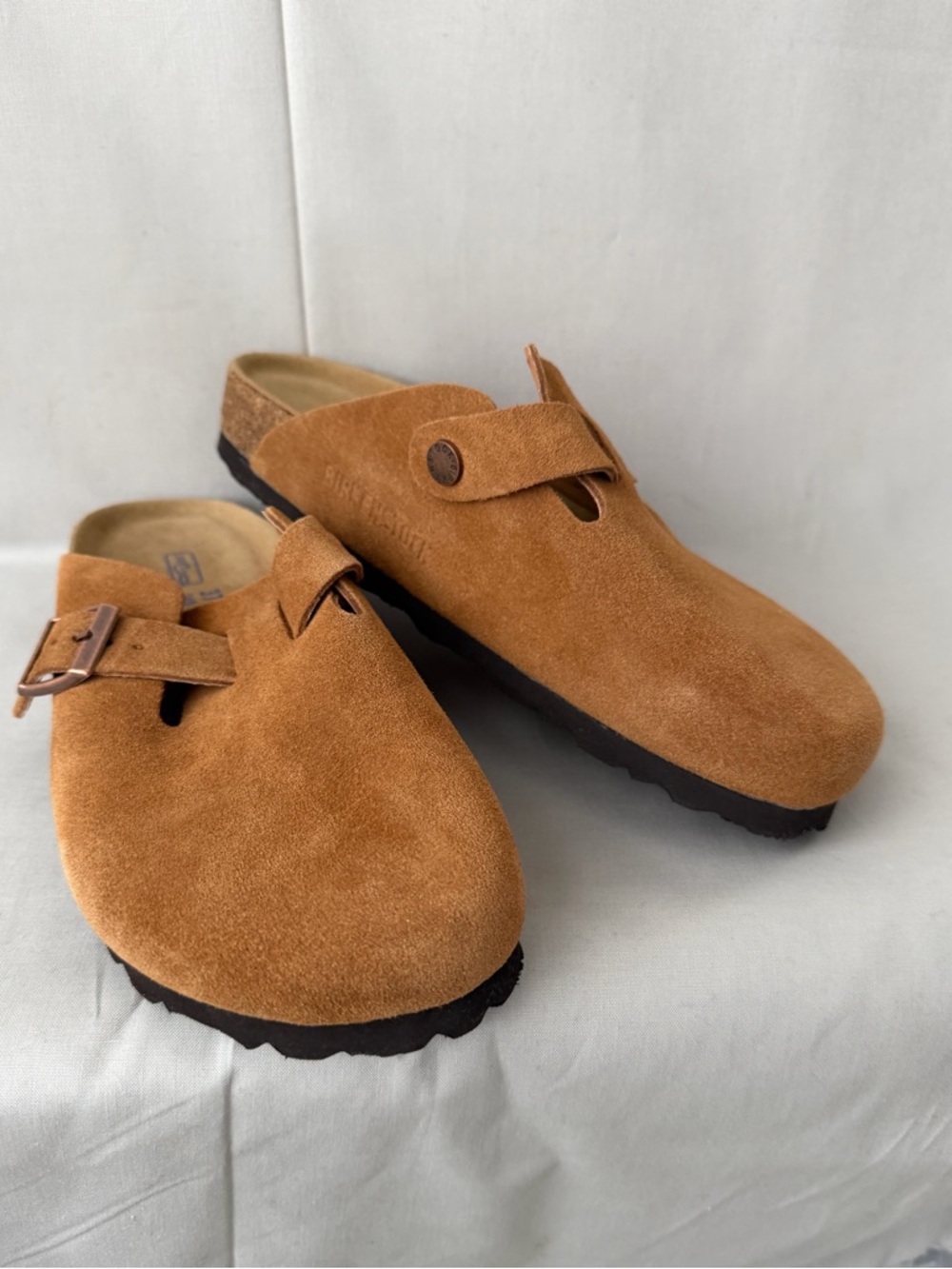 Birkenstock NWOT Suede Slip-On Clog in Cognac Brown (D0239)